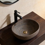 Infinity Soft Square Porcelain Above Counter Art Basin 440x440x140mm - Brown