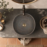 Infinity Soft Square Porcelain Above Counter Art Basin 440x440x140mm - Brown