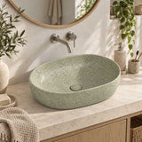 Infinity Above Counter Porcelain Basin Oval 580x400x150mm - Green