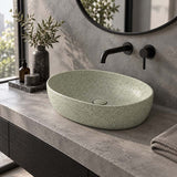 Infinity Above Counter Porcelain Basin Oval 580x400x150mm - Green
