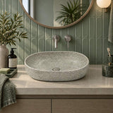 Infinity Above Counter Porcelain Basin Oval 580x400x150mm - Green
