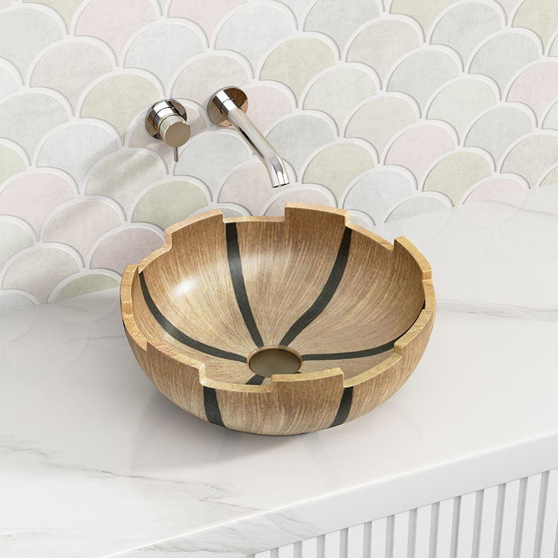 410x410x150mm Round Porcelain Basin Special Rim