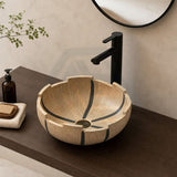 Infinity Round Porcelain Above Counter Art Basin 410x410x150mm - Yellow With Special Rim