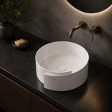 Infinity Special Shape Above Counter Ceramic Basin 440x460x150mm - Gloss White