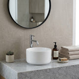 Above Counter Mini Round Ceramic Basin for Bathroom 220x220x130mm - Gloss White