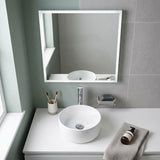 Above Counter Mini Round Ceramic Basin for Bathroom 220x220x130mm - Gloss White