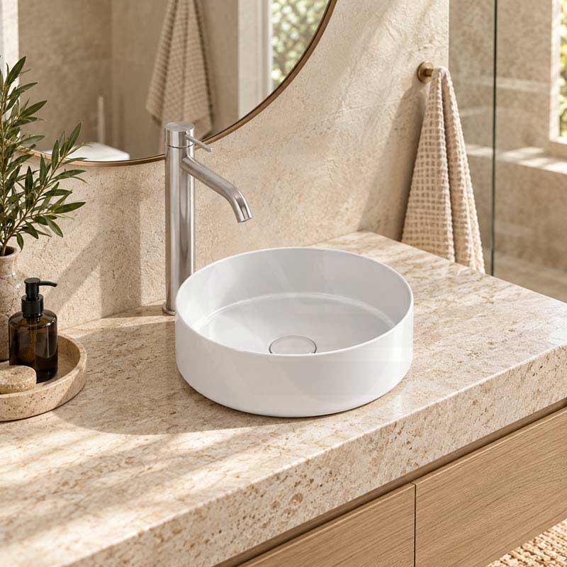 Above Counter Ceramic Basin Round Shape for Bathroom 310x310x110mm - Various Colour