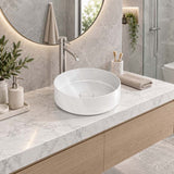 Above Counter Ceramic Basin Round Shape for Bathroom 310x310x110mm - Various Colour