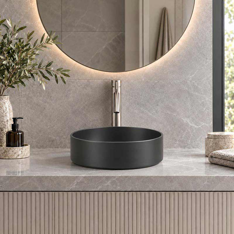 Above Counter Ceramic Basin Round Shape for Bathroom 310x310x110mm - Various Colour