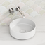 300X300X110Mm Above Counter Ceramic Basin Matt White Round For Bathroom