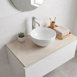 Infinity Round Ceramic Above Counter Basin NO Overflow 215x215x110mm - Gloss White