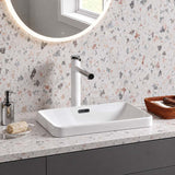 Rectangular Ceramic Inset Basin With Overflow Hole 450x330x150mm - Gloss White