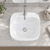 Ceramic Drop in Basin Inset Wash Basin 420x420x155mm - Gloss White