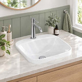 Ceramic Drop in Basin Inset Wash Basin 420x420x155mm - Gloss White