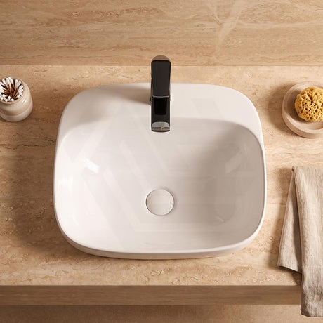 Infinity Rectangle Ceramic Inset Drop-in Basin 500x420x155mm - Gloss White
