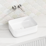 400x300x140mm Above Counter Ceramic Basin Gloss White for Bathroom