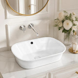 Bathroom Above Counter Ceramic Basin Special Shape 550x390x155mm - Gloss White