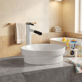 Ceramic Drop in/Above Counter Basin Round Inset Wash Basin 360x360x115mm - Matt/Gloss White