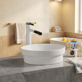 Ceramic Drop in/Above Counter Basin Round Inset Wash Basin 360x360x115mm - Matt/Gloss White