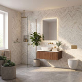 Round-Edged Square Ceramic Above Counter Bathroom Basin Ultra Slim 375x375x120mm - Gloss White