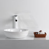360x360x105mm Infinity Round Above Counter Basin Ceramic Gloss White