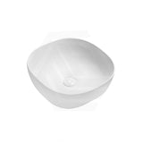 Infinity 410x410x145mm Gloss White Ceramic Round-Edged Square Above Counter Basin