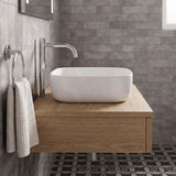 Infinity Ceramic Round-Edged Square Above Counter Basin 410x410x145mm - Gloss White