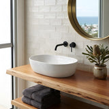 Oval Above Counter Ceramic Basin 490x350x135mm - Gloss White