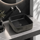 Square Porcelain Above Counter Basin Bathroom Wash Art Basin 380x380x140mm - Multi Color