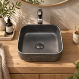 Square Porcelain Above Counter Basin Bathroom Wash Art Basin 380x380x140mm - Multi Color