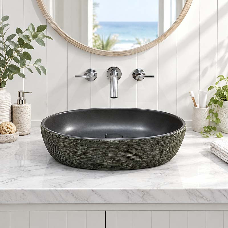 Oval Porcelain Above Counter Basin Bathroom Wash Art Basin Racetrack 475x340x130mm