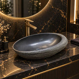 Oval Porcelain Above Counter Basin Bathroom Wash Art Basin 580x370x120mm