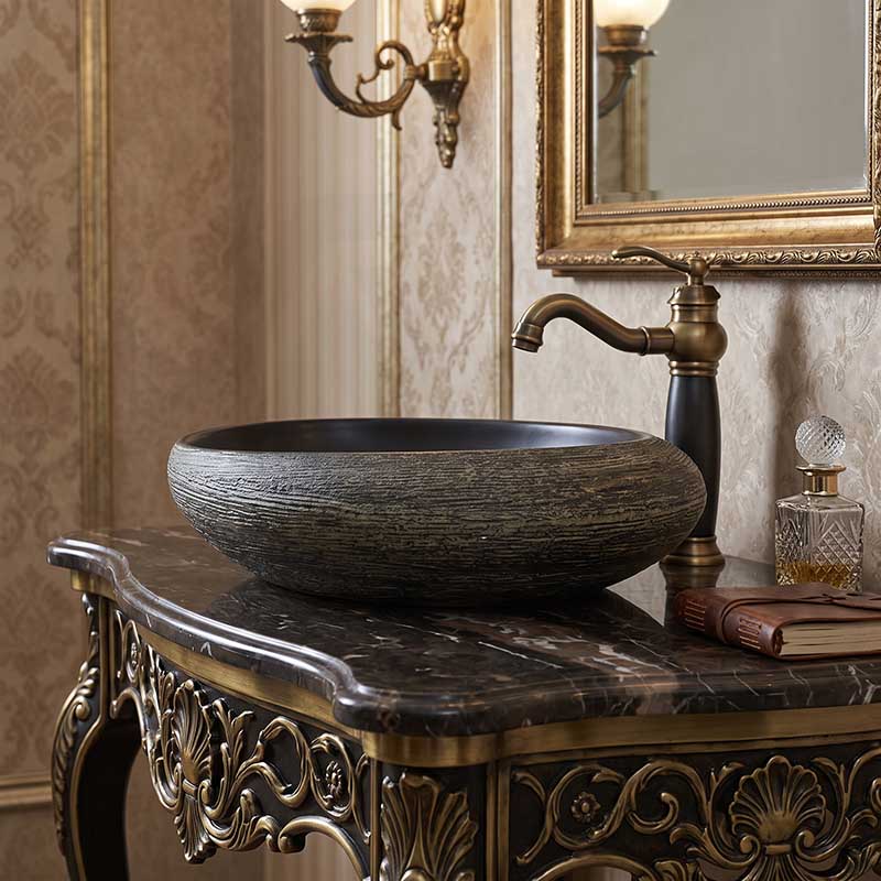 Oval Porcelain Above Counter Basin Bathroom Wash Art Basin 580x370x120mm