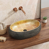 Oval Porcelain Above Counter Basin Bathroom Wash Art Basin 470x320x140mm