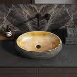 Oval Porcelain Above Counter Basin Bathroom Wash Art Basin 470x320x140mm