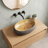 Oval Porcelain Above Counter Basin Bathroom Wash Art Basin 470x320x140mm