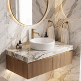 Round Above Counter Ceramic Basin 405x405x100mm - Various Colour