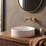 Round Above Counter Ceramic Basin 405x405x100mm - Various Colour