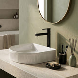 Above Counter Ceramic Basin D-Shape for Bathroom 415x365x100mm - In Various Colour