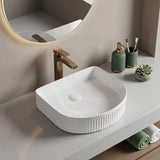 Above Counter Ceramic Basin D-Shape for Bathroom 415x365x100mm - In Various Colour