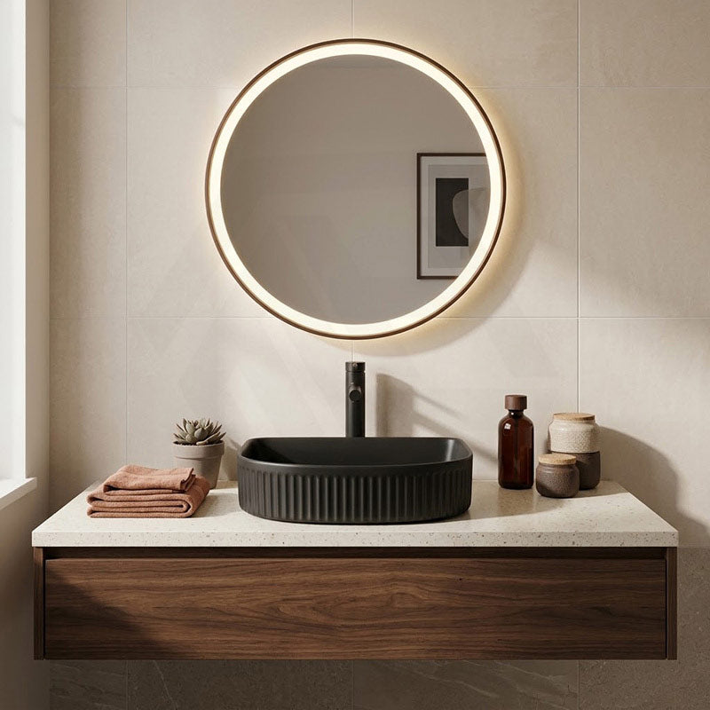 Above Counter Ceramic Basin D-Shape for Bathroom 415x365x100mm - In Various Colour