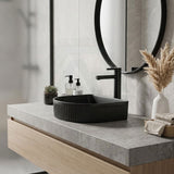 Above Counter Ceramic Basin D-Shape for Bathroom 415x365x100mm - In Various Colour