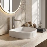 Above Counter Ceramic Basin D-Shape for Bathroom 415x365x100mm - In Various Colour