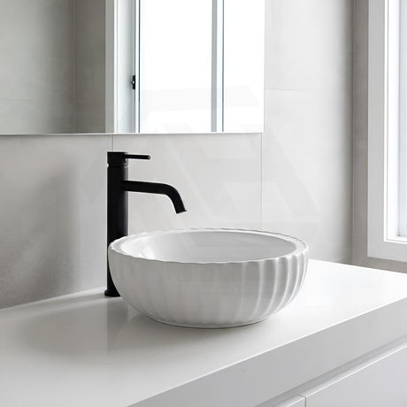 Round Above Counter Ceramic Basin Special Shape 400mm - Gloss White