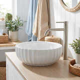 Round Above Counter Ceramic Basin Special Shape 400mm - Gloss White