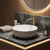 Round Above Counter Ceramic Basin Special Shape 400mm - Gloss White