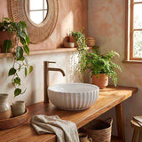 Round Above Counter Ceramic Basin Special Shape 400mm - Gloss White