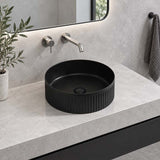 Infinity Round Ceramic Above Counter Basin NO Overflow 360x360x120mm - Variant Colour