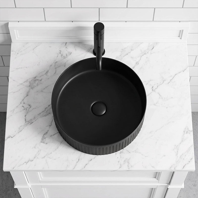 Infinity Round Ceramic Above Counter Basin NO Overflow 360x360x120mm - Variant Colour