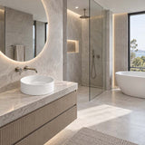 Infinity Round Ceramic Above Counter Basin NO Overflow 360x360x120mm - Variant Colour